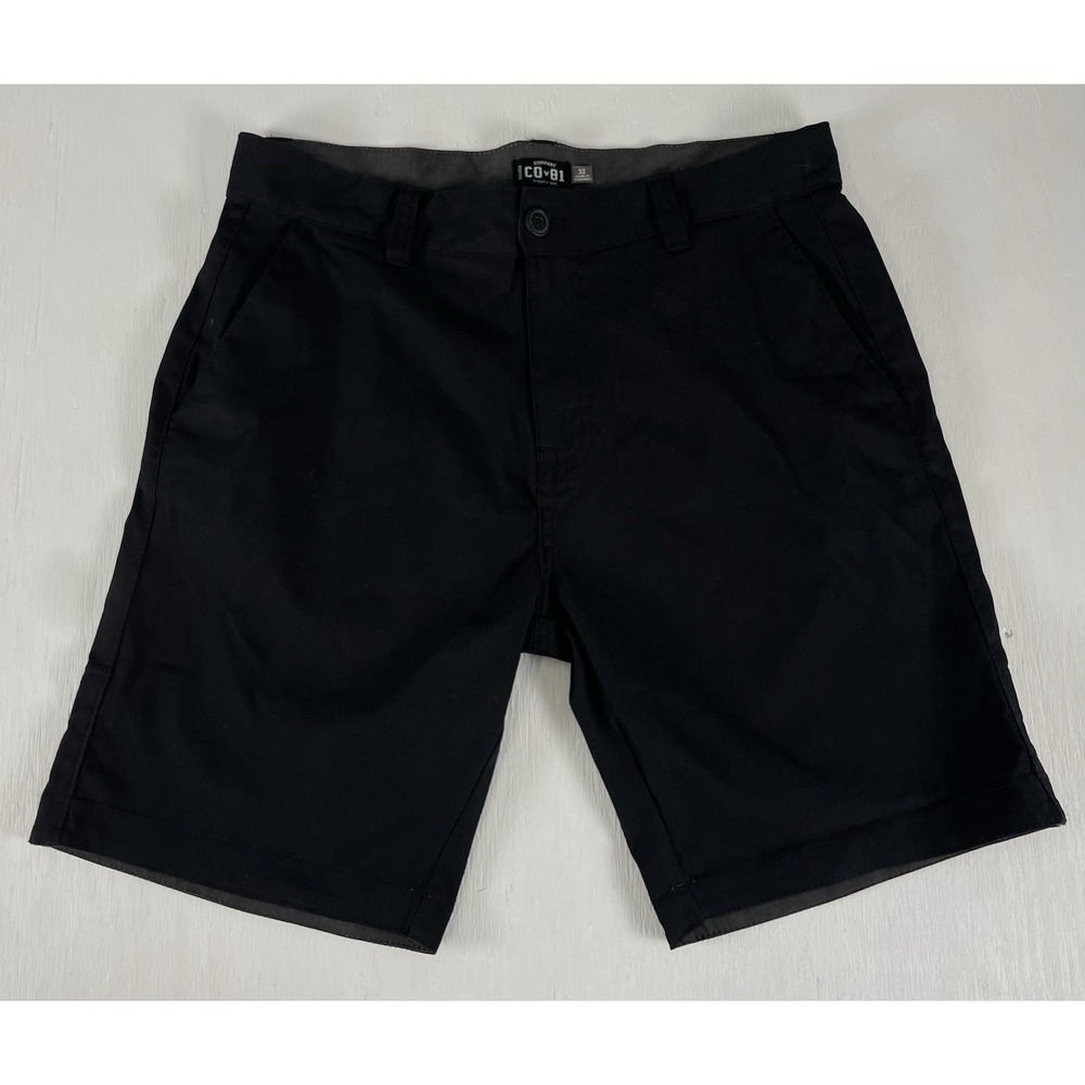 Company 81 Black Flat Front Golf Walking Shorts Size 32 Cool Comfort AN64866